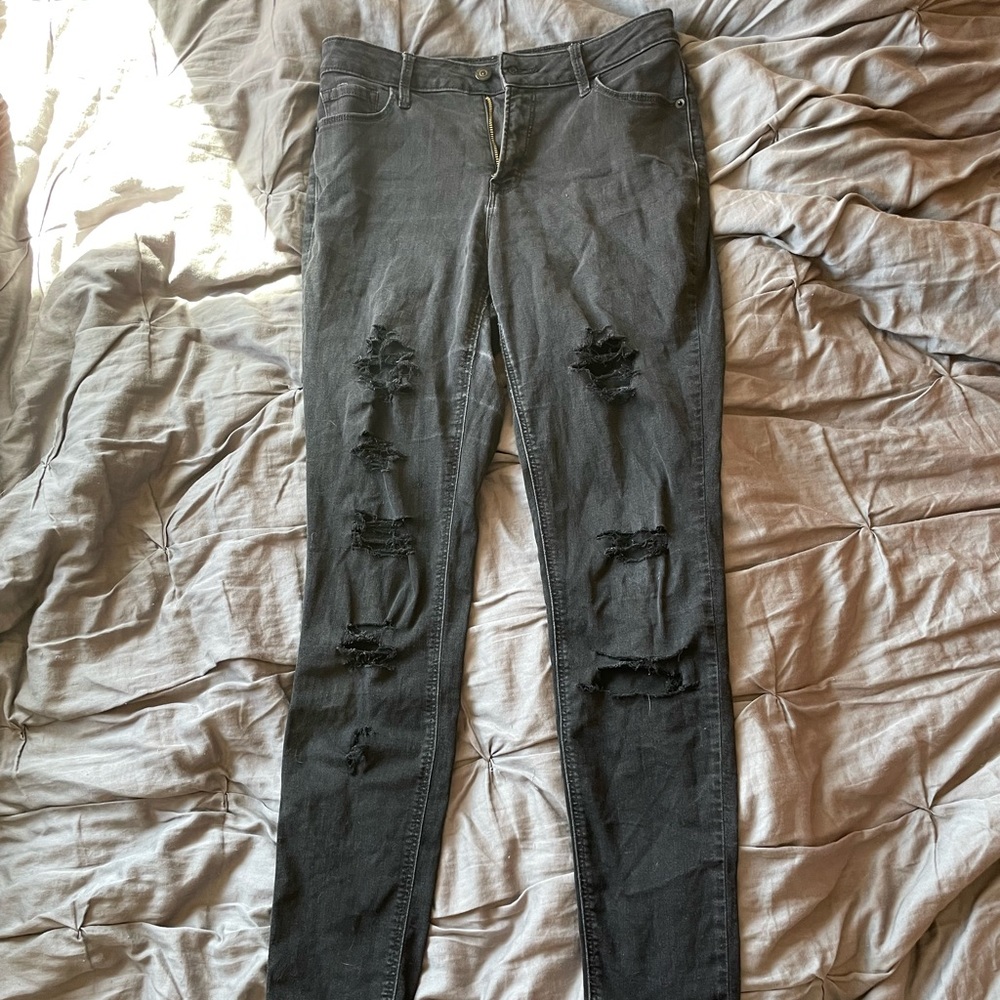 Black Super Skinny High Rise Holy jeans